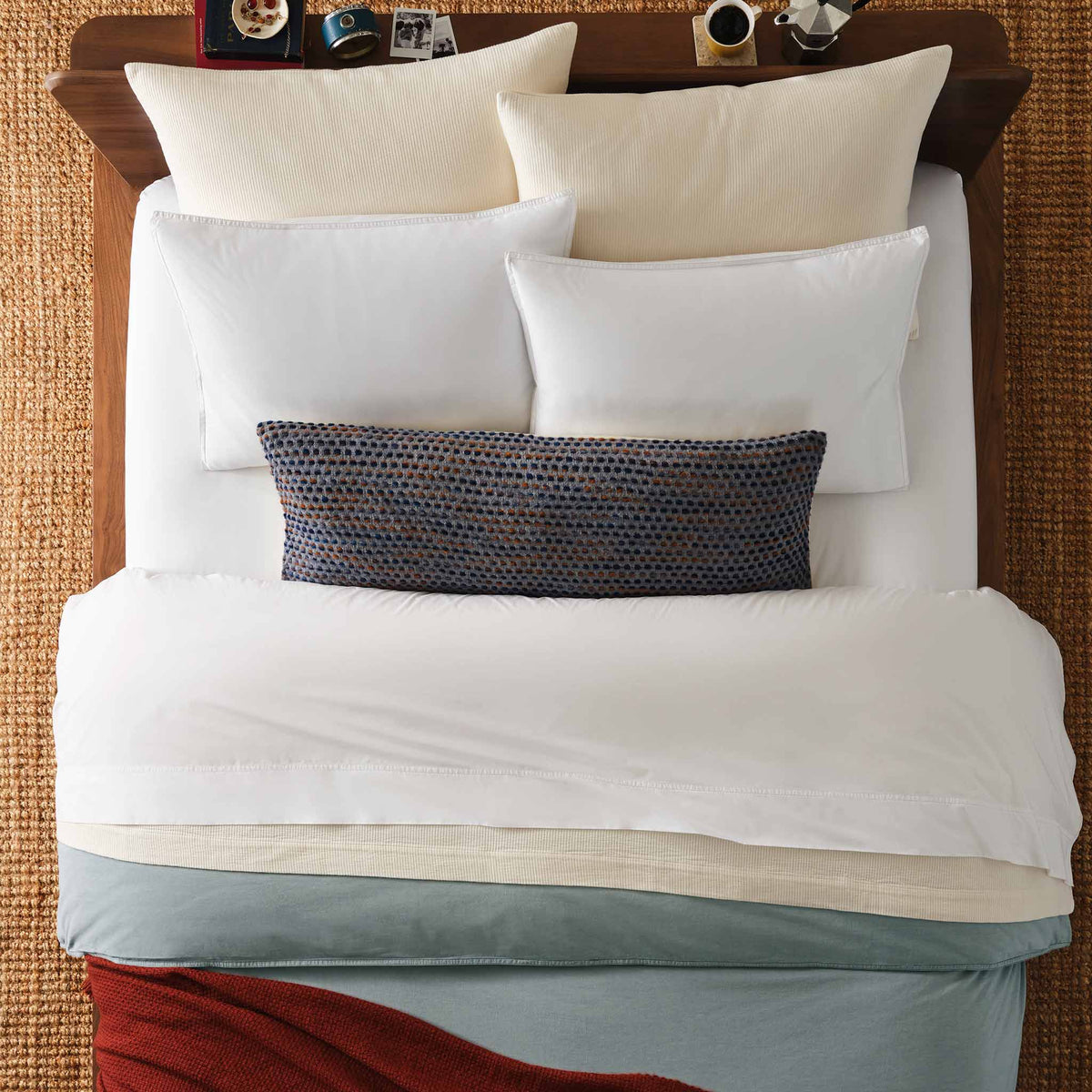 Brooklinen Set of 2 Washed Classic Percale Core Sheet Set Bundle