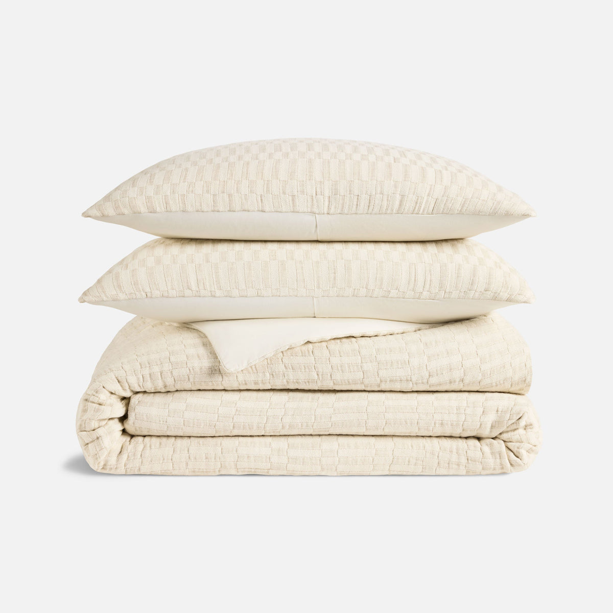 Brooklinen Woven Checkerboard Duvet Set