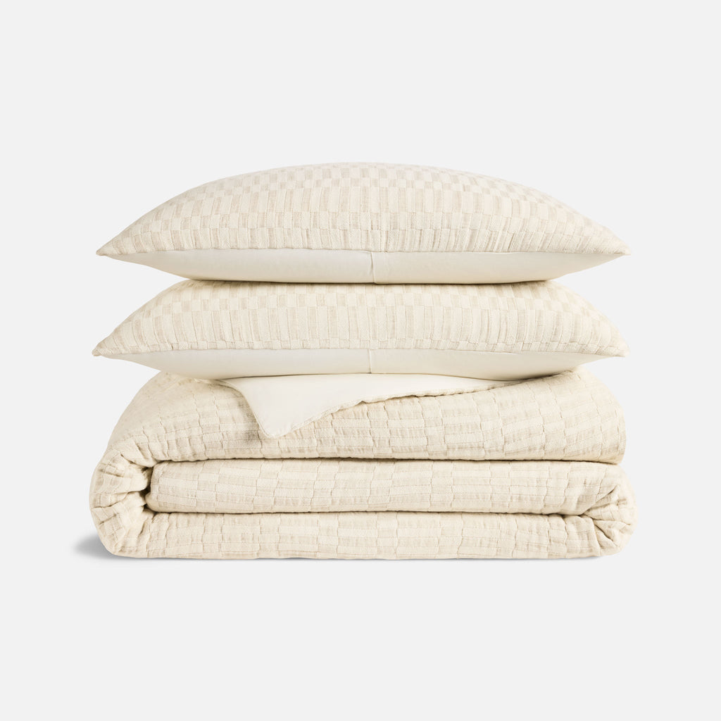 Brooklinen Woven Checkerboard Duvet Set