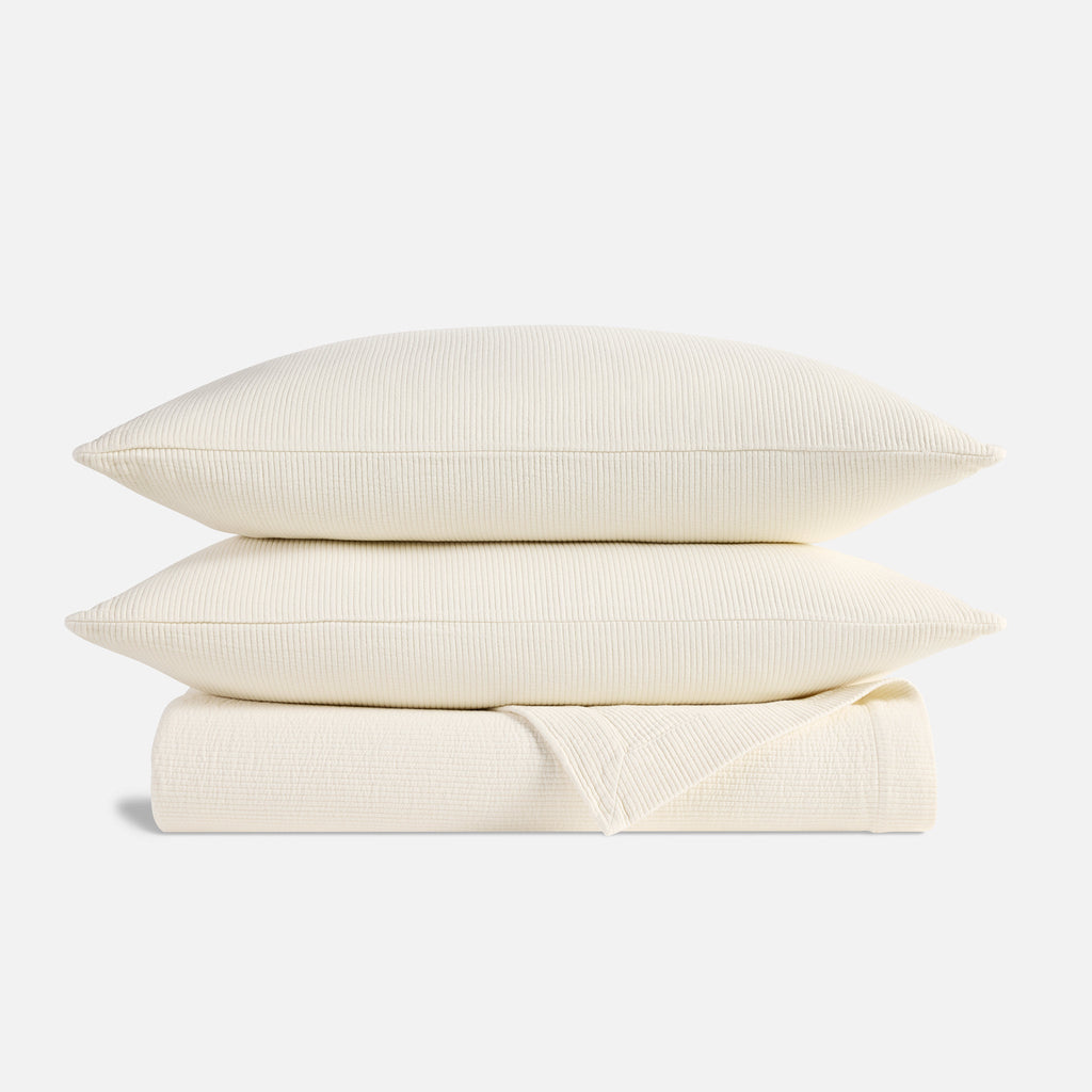 Brooklinen Ribbed Matelasse Quilt Set