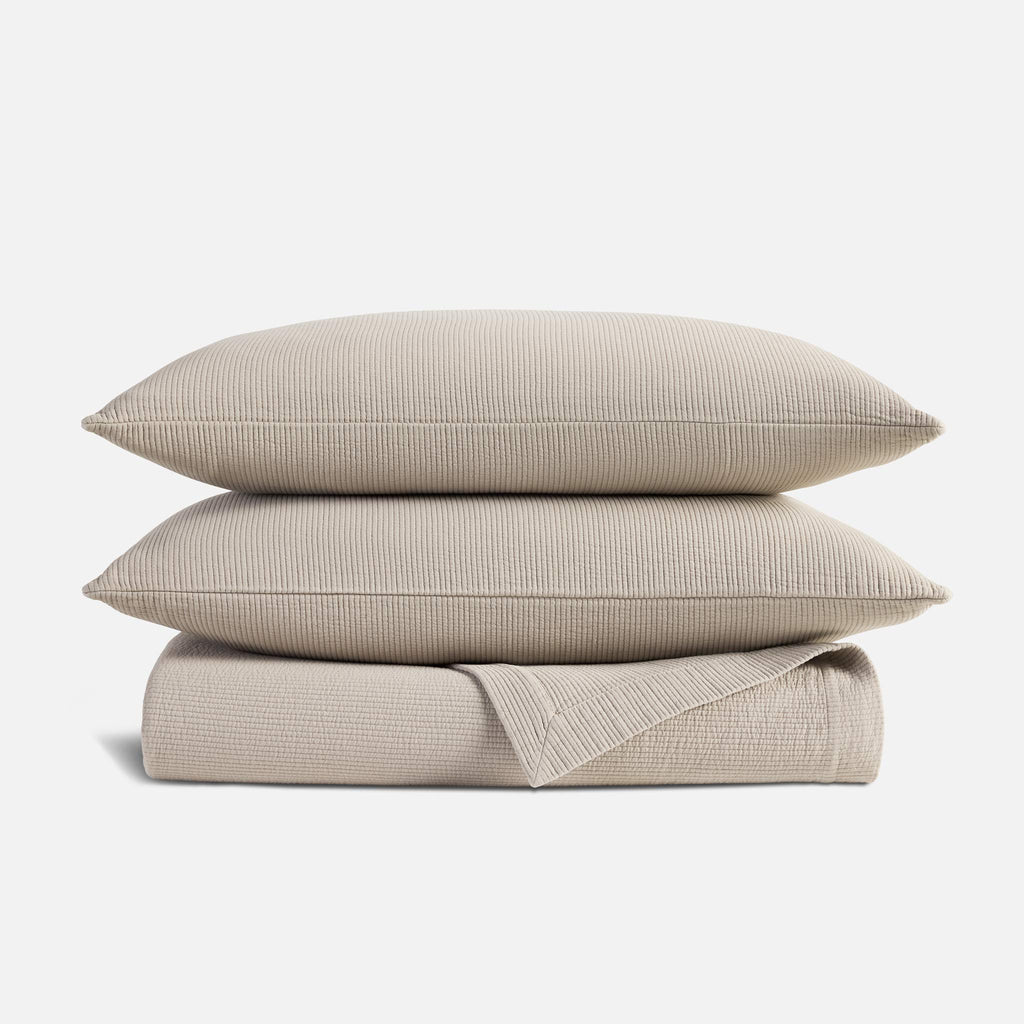 Brooklinen Ribbed Matelasse Quilt Set