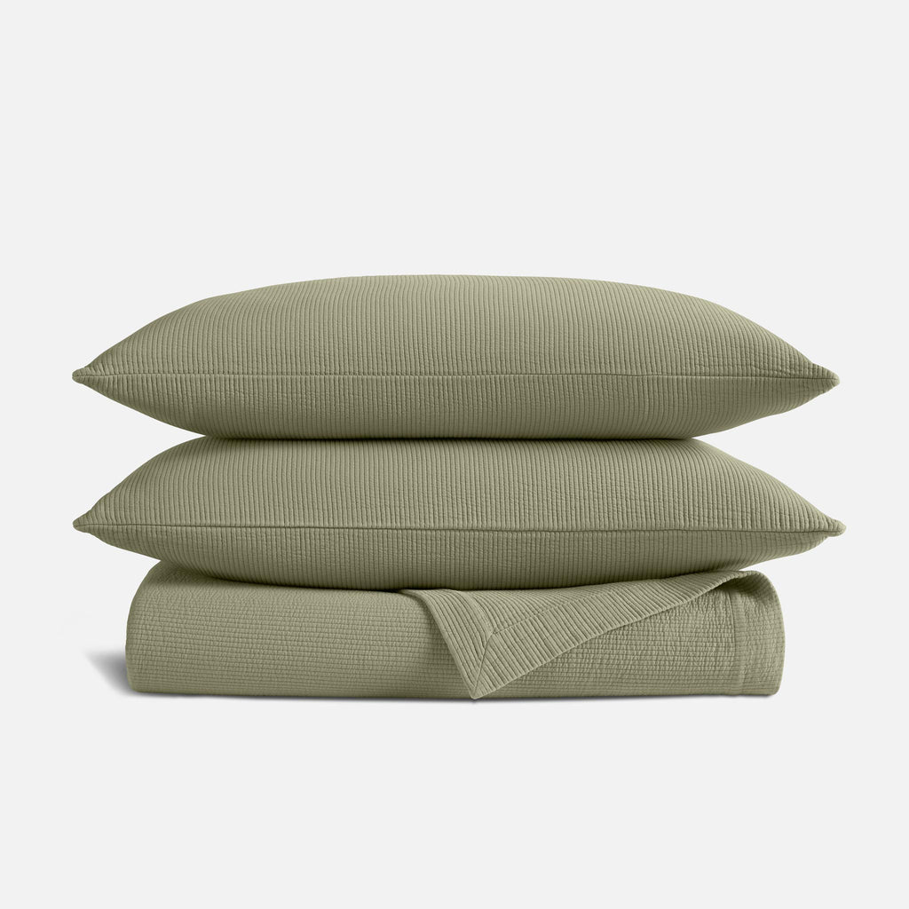 Brooklinen Ribbed Matelasse Quilt Set