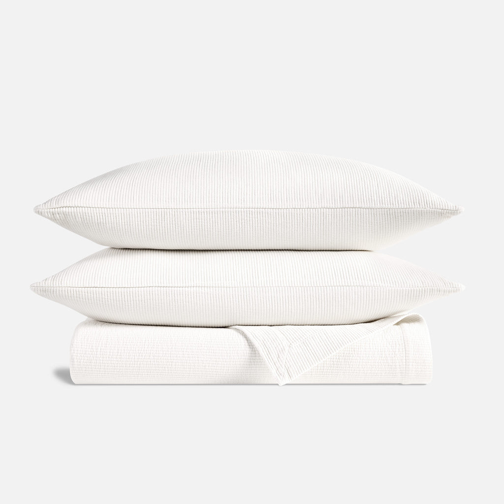 Brooklinen Ribbed Matelasse Quilt Set