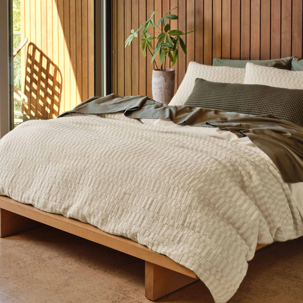 Brooklinen Woven Checkerboard Duvet Cover