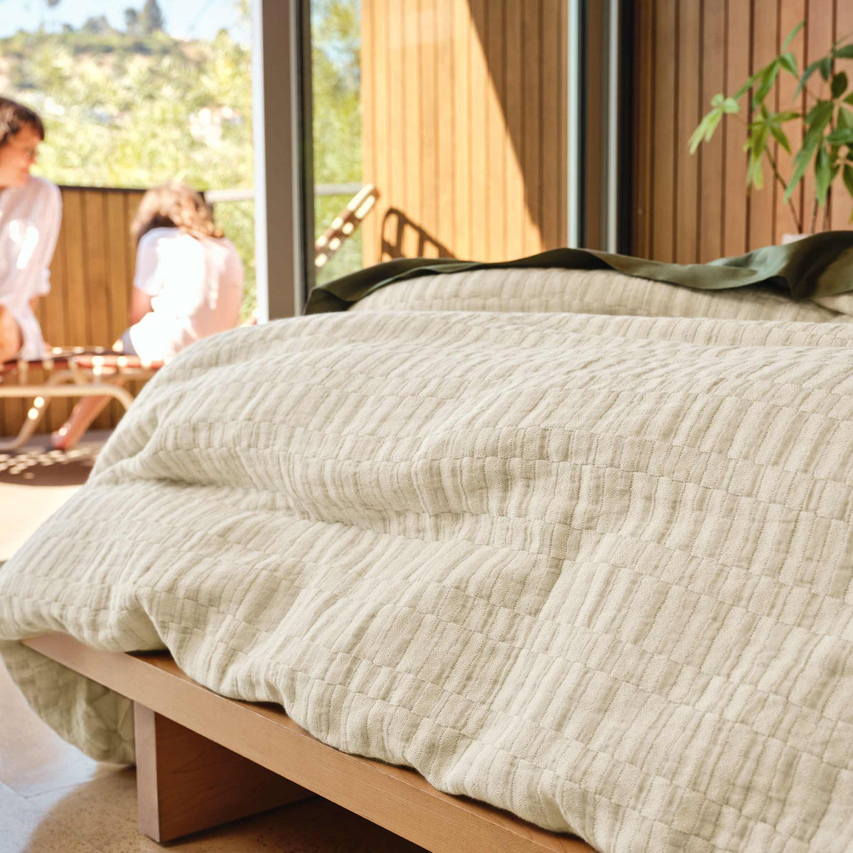 Brooklinen Woven Checkerboard Duvet Cover