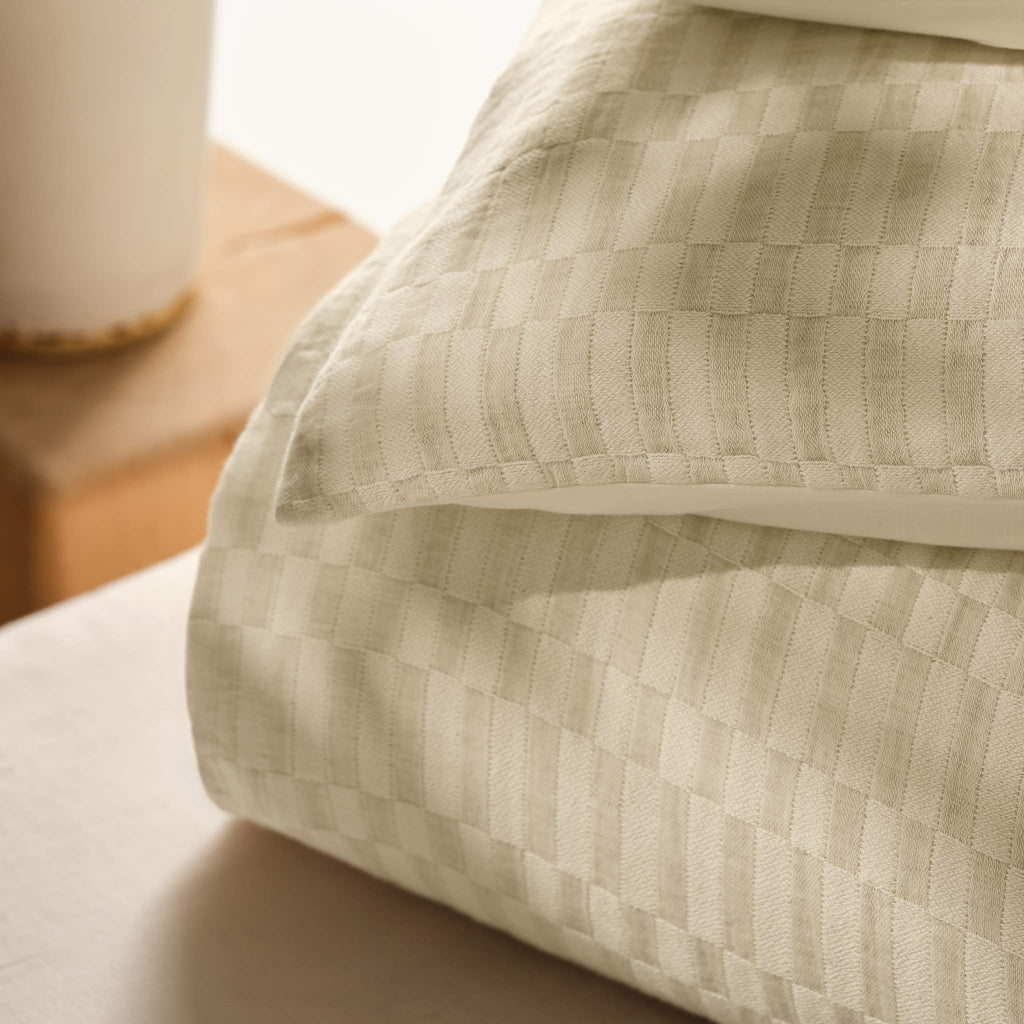 Brooklinen Woven Checkerboard Duvet Cover