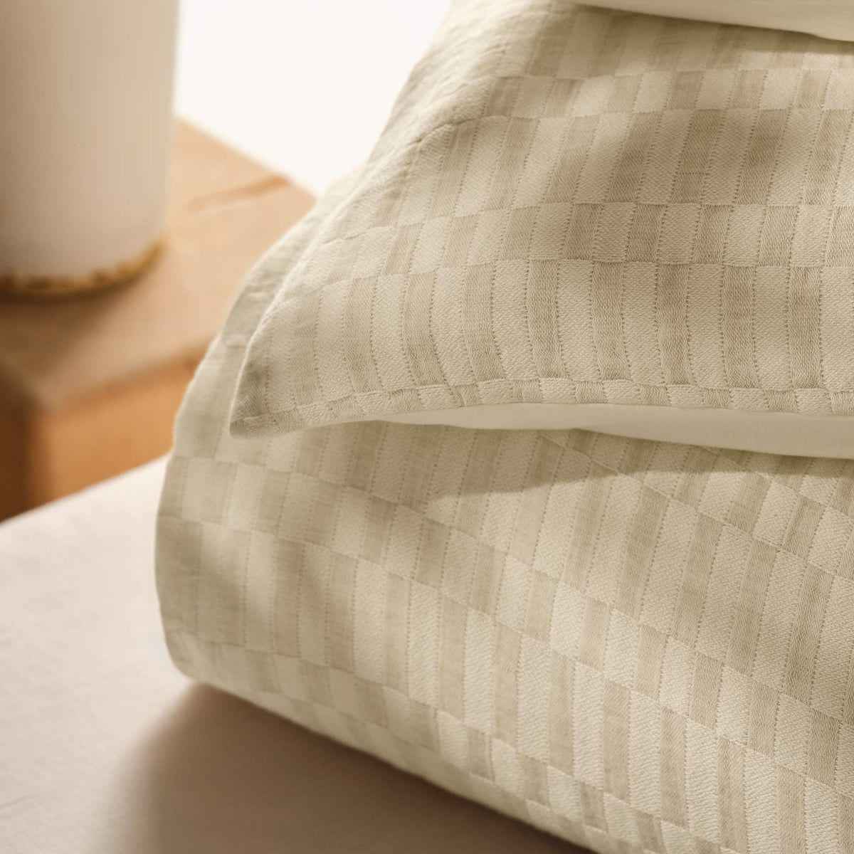 Brooklinen Woven Checkerboard Duvet Cover