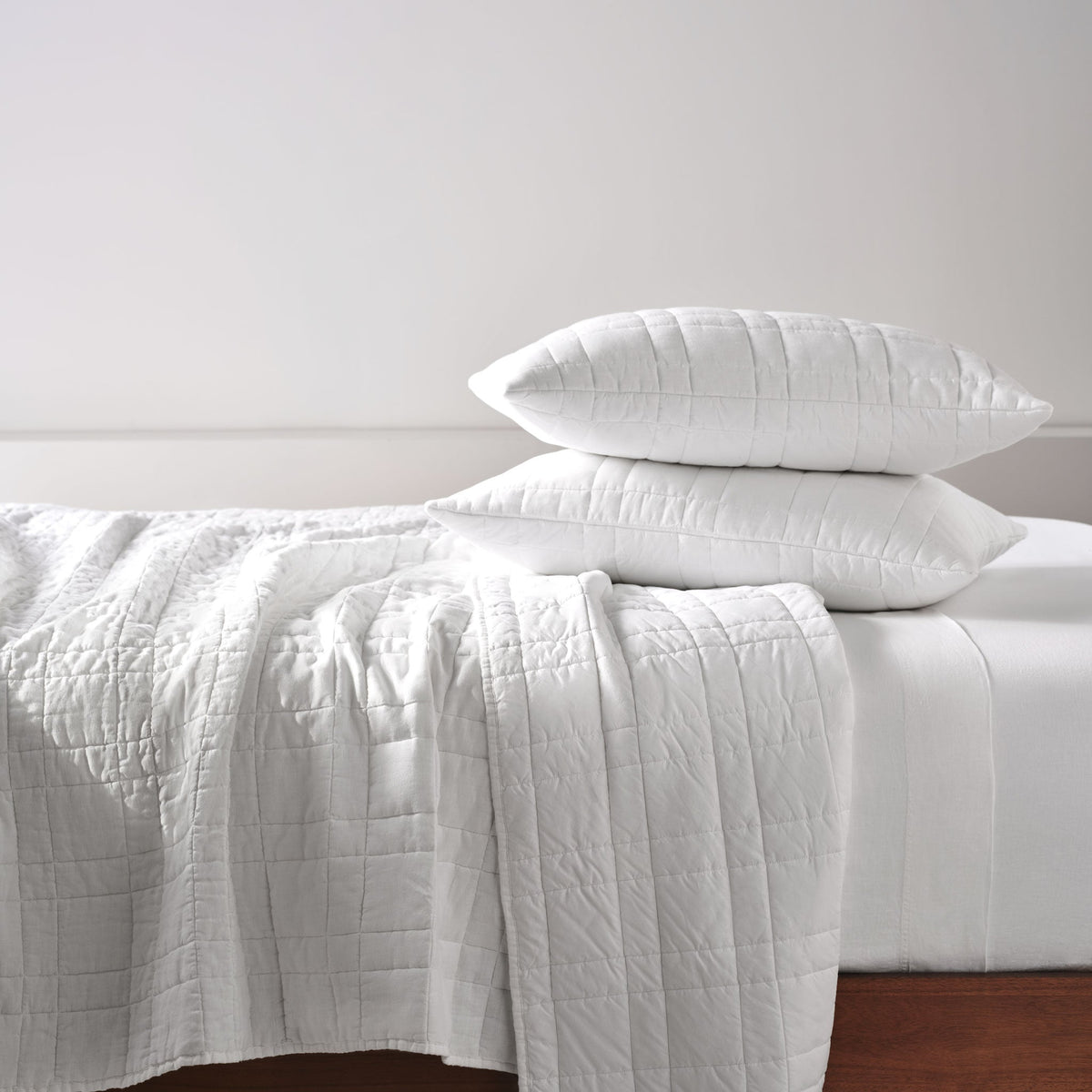 Brooklinen Washed European Linen Quilted Sham Set