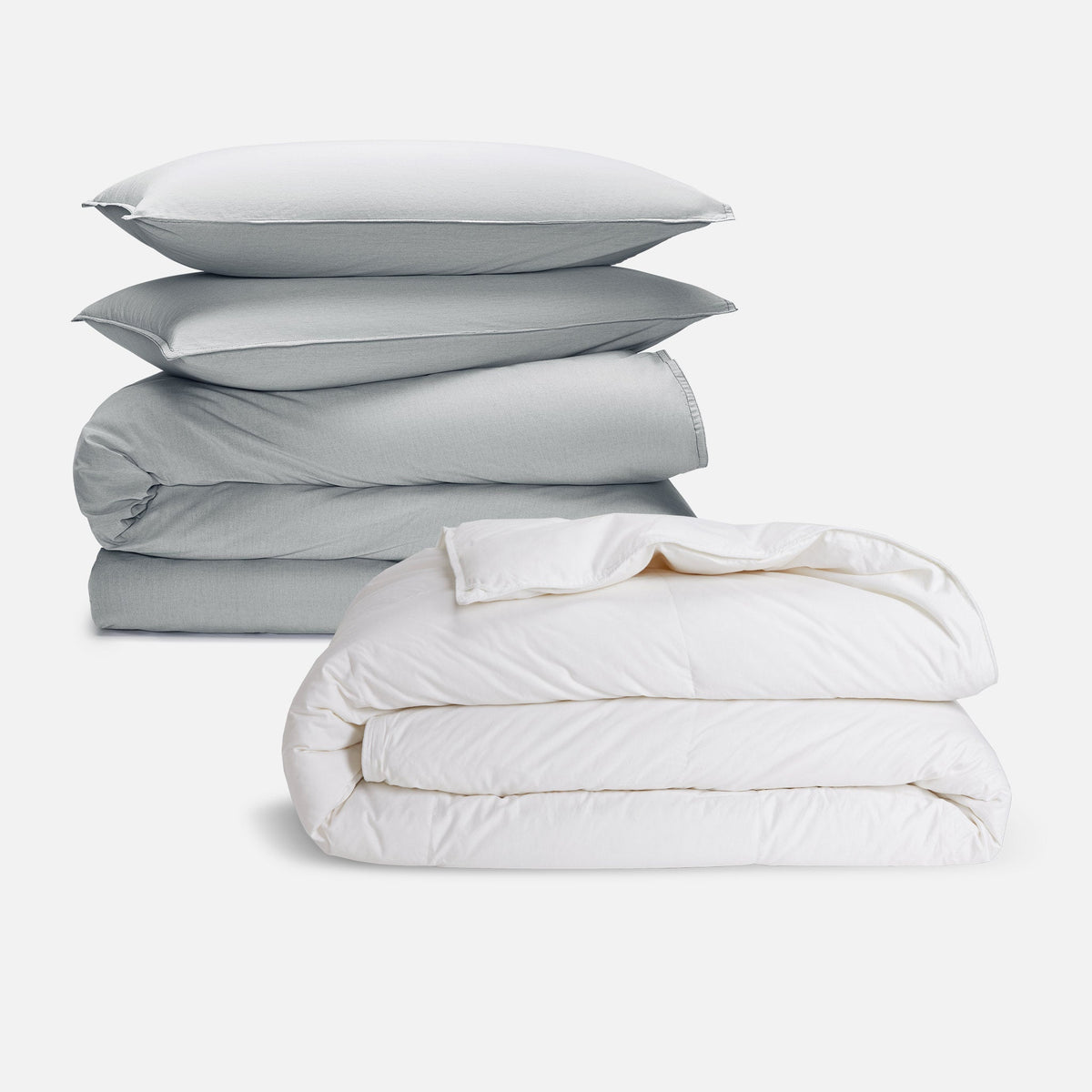 Brooklinen Washed Classic Percale Duvet Set Bundle