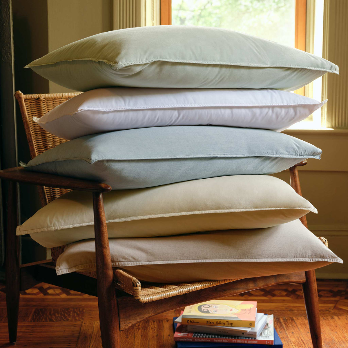 Brooklinen Set of 2 Washed Classic Percale Core Sheet Set Bundle
