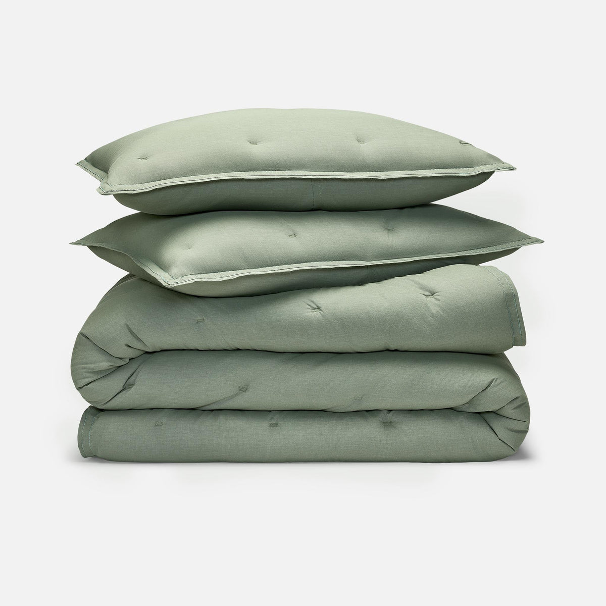 Brooklinen Washed Classic Percale Comforter Set