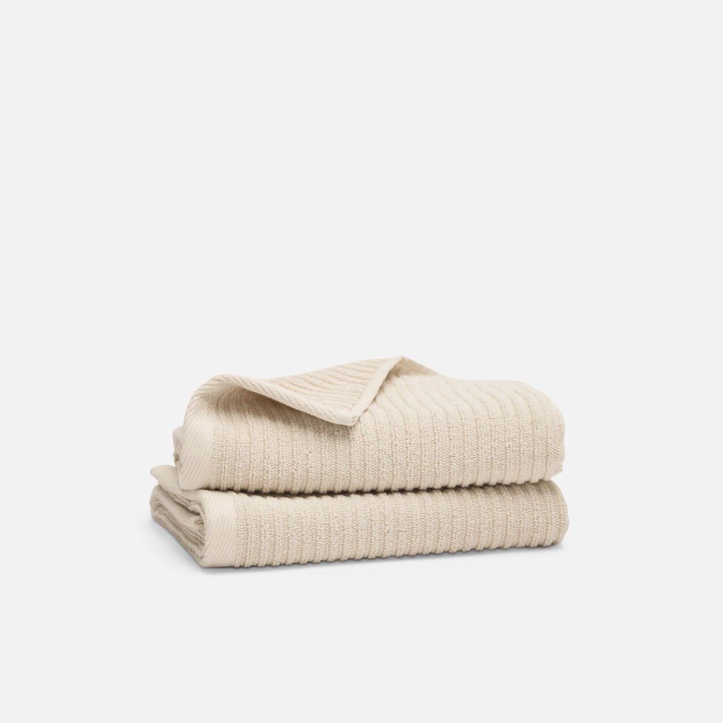 Brooklinen Ribbed Cotton TENCEL™ Hand Towels Set of 2