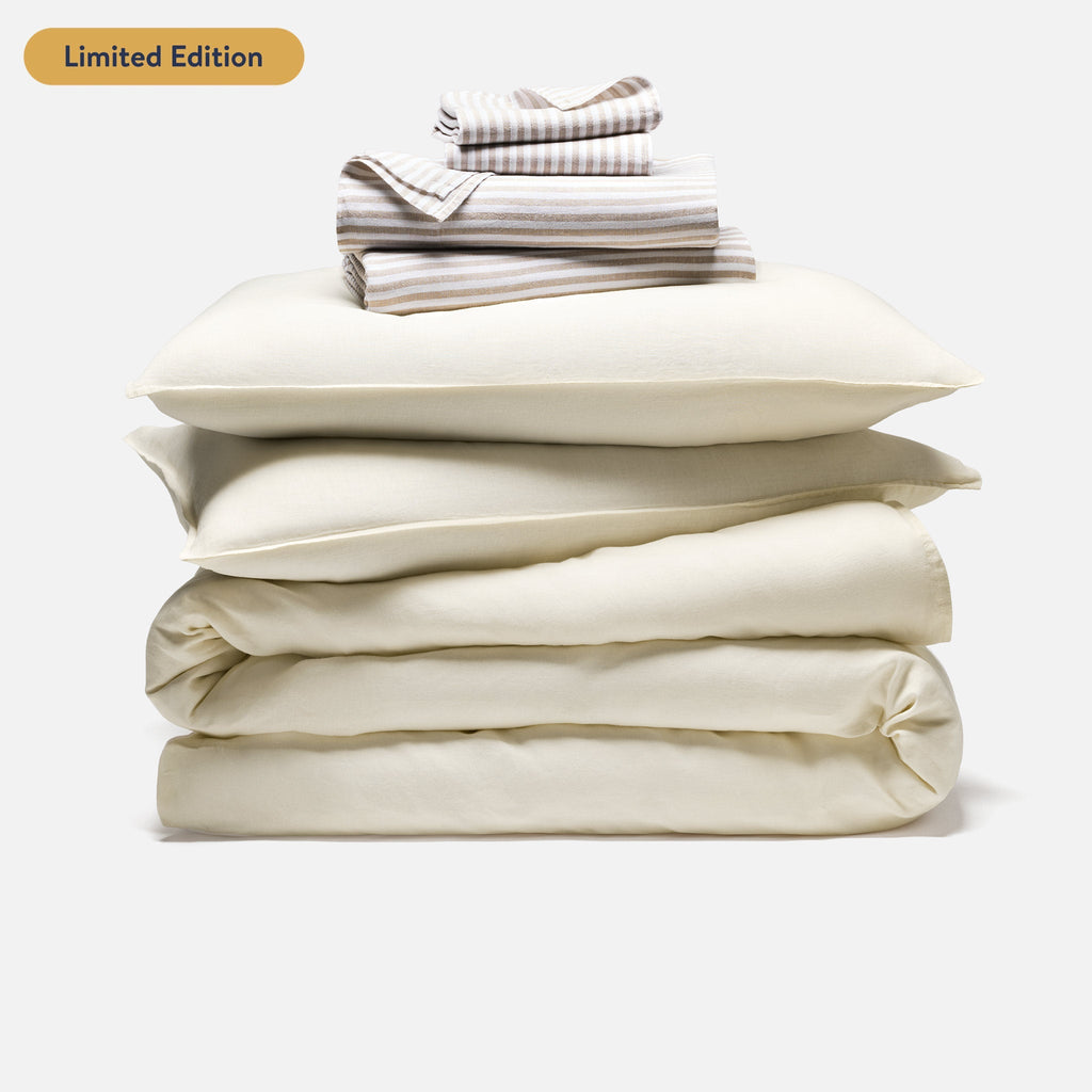 Brooklinen Washed European Linen Hardcore Sheet Bundle