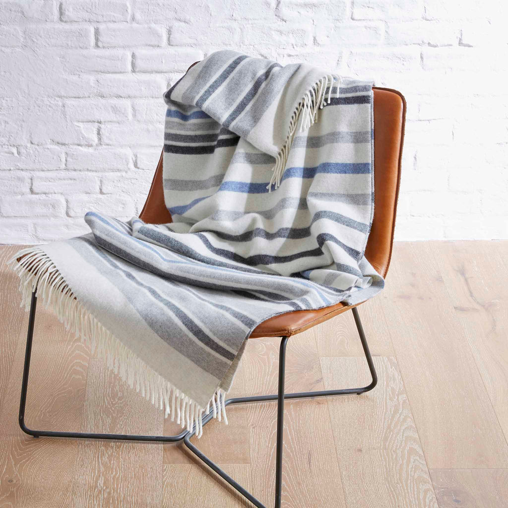 Brooklinen Striped Lambswool Throw Blanket